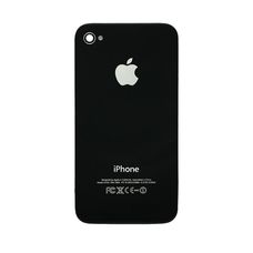 Задняя крышка iPhone 4S черная (стеклянная)