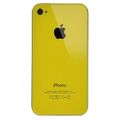 Задняя крышка iPhone 4S желтая (стеклянная)