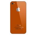 Задняя крышка iPhone 4S оранжевая (стеклянная)