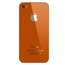 Задняя крышка iPhone 4 оранжевая (стеклянная)
