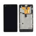 Дисплей Sony Xperia M Dual C1905 C1904 C2005 В РАМКЕ черный (экран + тачскрин, стекло)